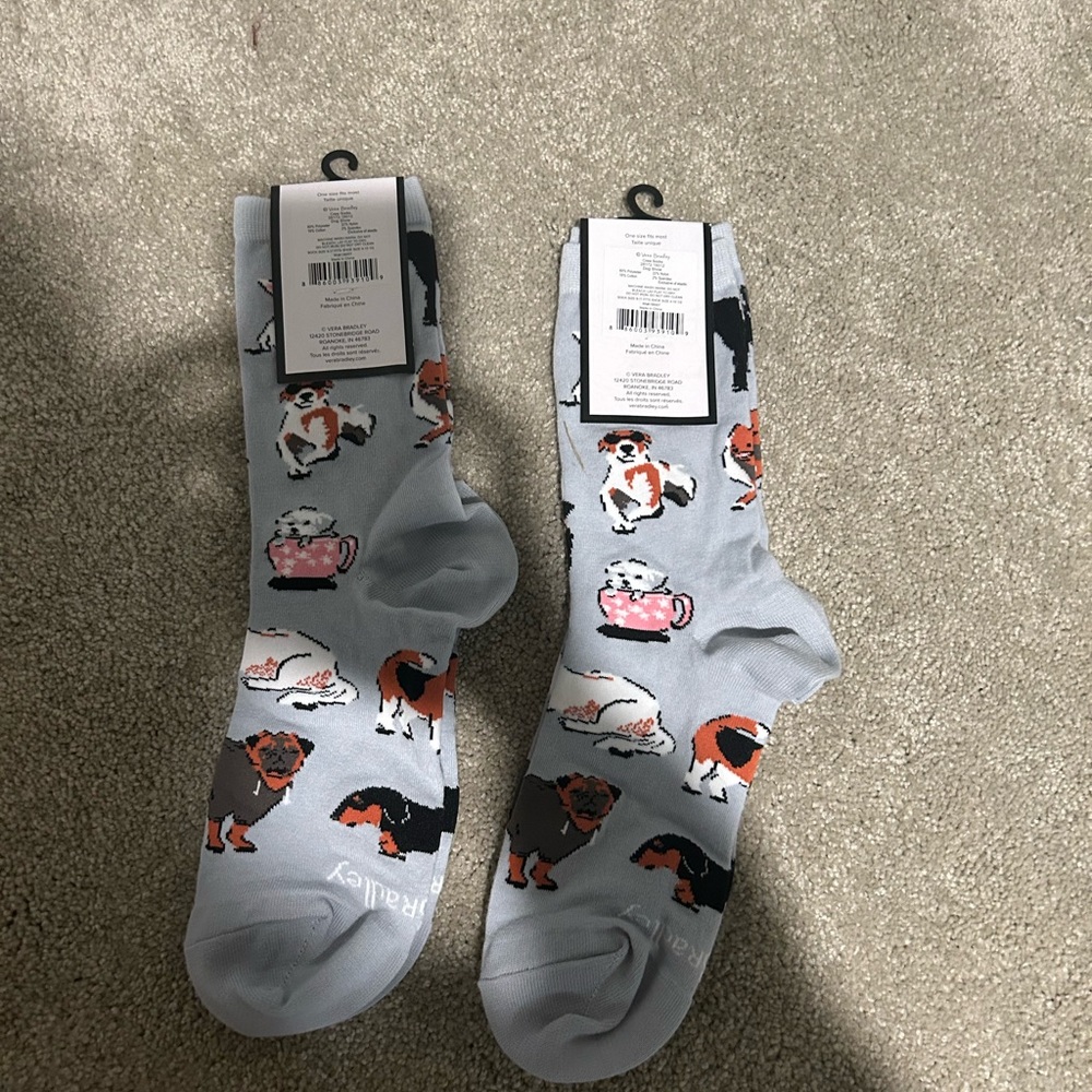 Vera Bradley Dog Socks NWT